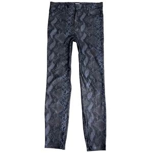 Zara Metallic Snake Print Leggings Pant Size M Skinny Indie Sleaze Mob Wife